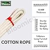 5 Meter Baby Cradle Cotton Rope | 15mm Thick White Thottil Kayiru for Newborn Jhula Swing | Strong & Durable Baby Hammock Rope | Soft Cotton Cradle String – Pack of 1 - Image 4