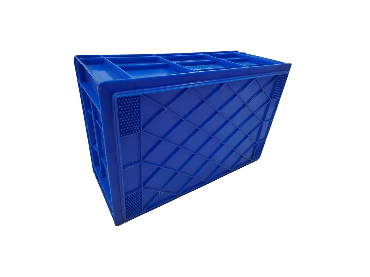 ARISTO Portable and Stackable Plastic Storage Container Box Crate 53200 SP designed for multipurpose storage Blue - Image 3