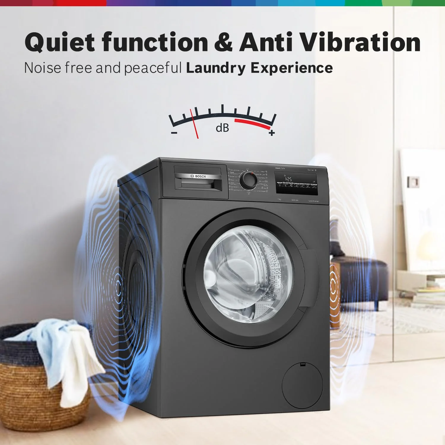 Bosch 7 kg 5 Star Fully-Automatic Front Loading Washing Machine (WAJ24209IN, Black, AI active water plus, In-Built Heater, BLDC Inverter motor, Steam) - Image 11