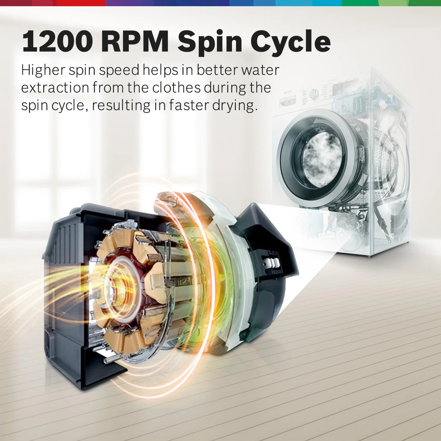 Bosch 7 kg 5 Star Fully-Automatic Front Loading Washing Machine (WAJ24209IN, Black, AI active water plus, In-Built Heater, BLDC Inverter motor, Steam) - Image 8