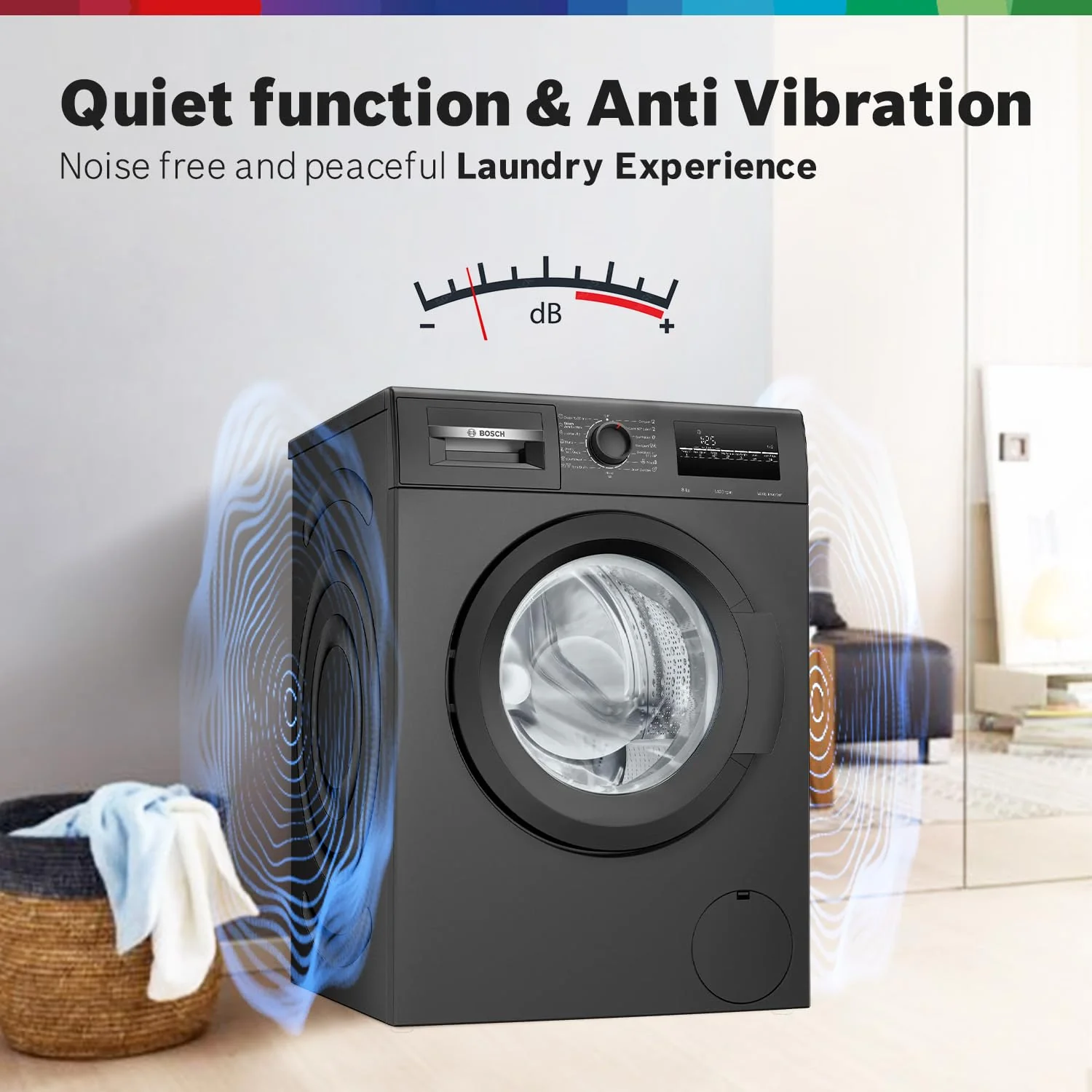 Bosch 8 kg 5 Star Fully-Automatic Front Loading Washing Machine (WAJ2826CIN, Black Grey, AI active water plus, In-Built Heater) - Image 11