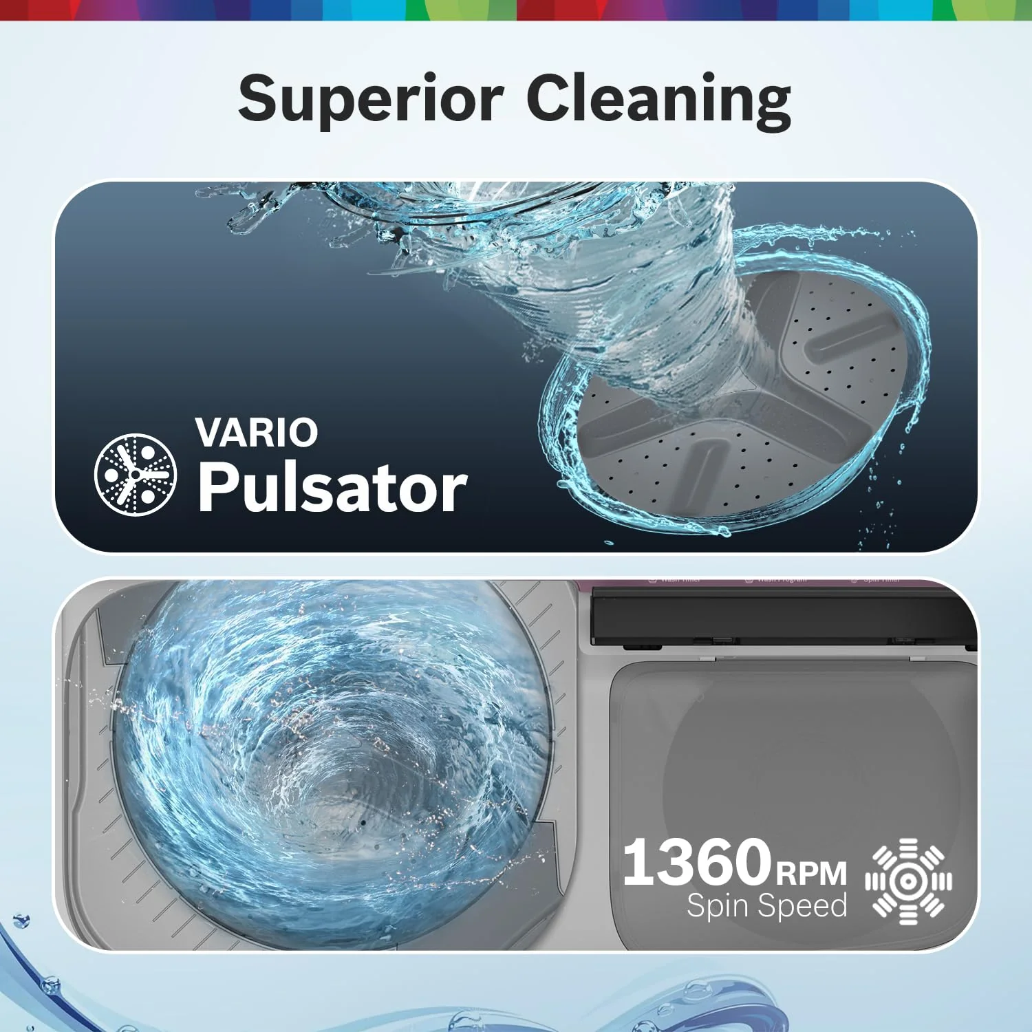 Bosch 8 kg 5 Star Semi-Automatic Top Loading Washing Machine (2025 Model, WJP802V0IN, 3 Wash Programs, Anti-Rust Body, 1300 RPM Spin Speed, Wine, 5 Years Comprehensive Warranty) - Image 3