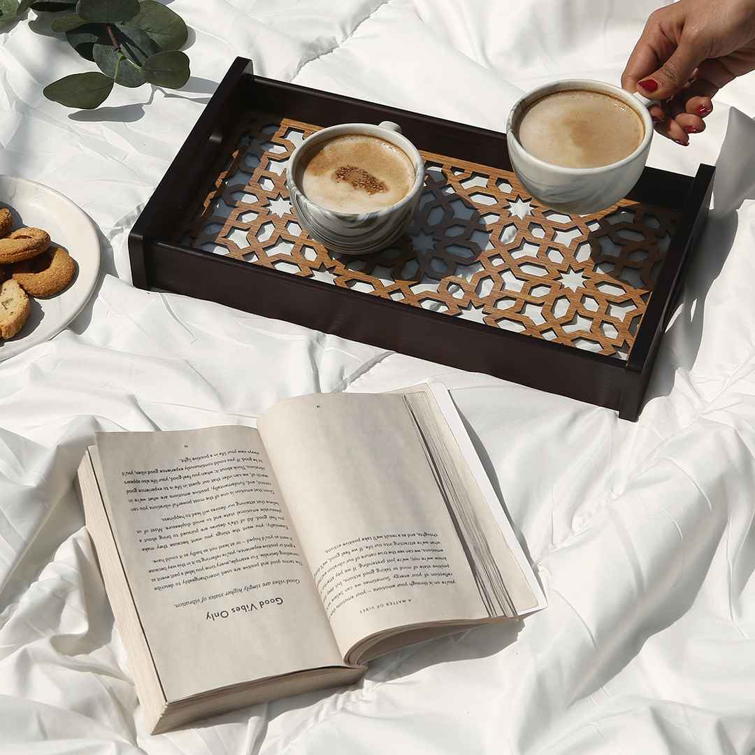 Casablanca Ornamental Tile Glass Tray -Medium - Image 3