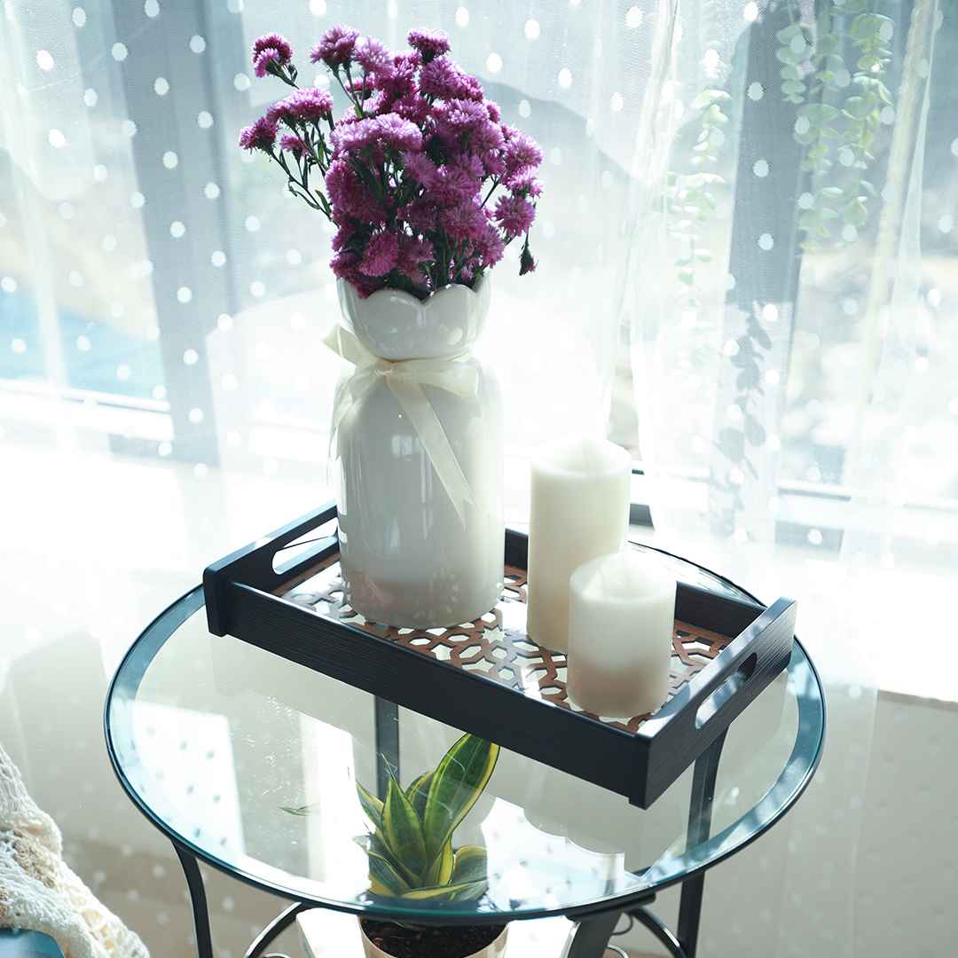 Casablanca Ornamental Tile Glass Tray -Medium - Image 4