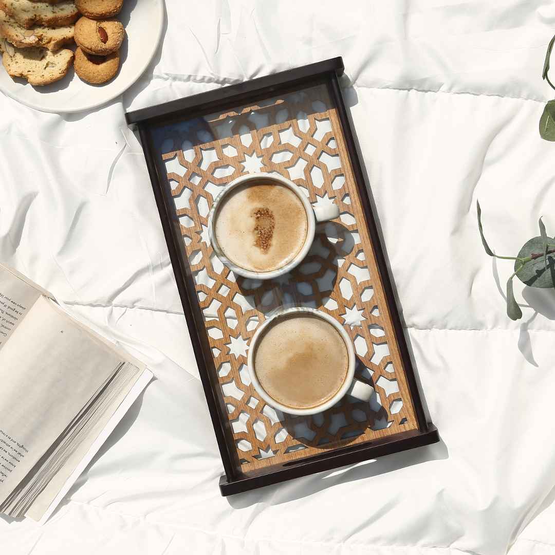 Casablanca Ornamental Tile Glass Tray -Medium - Image 5