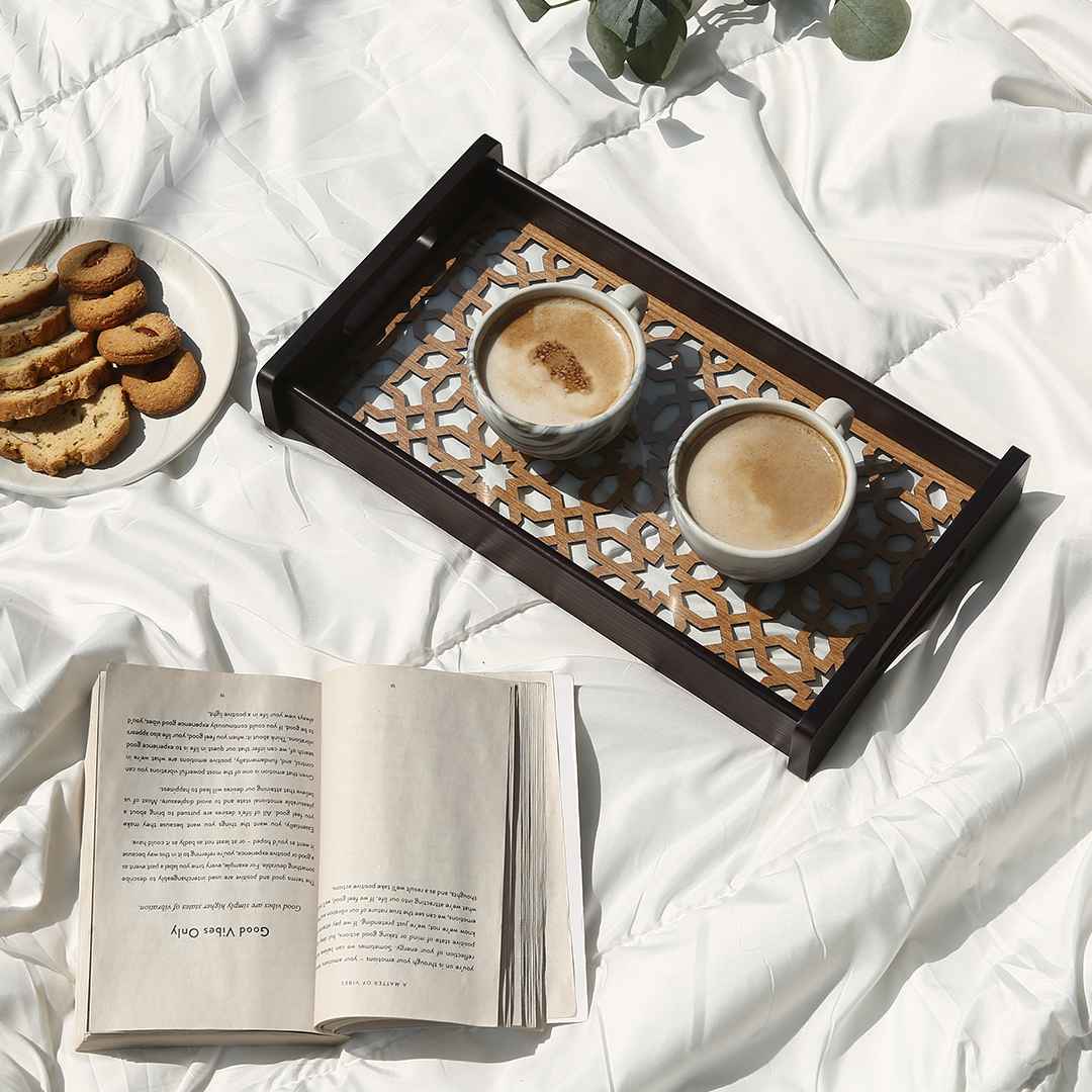 Casablanca Ornamental Tile Glass Tray -Small - Image 4