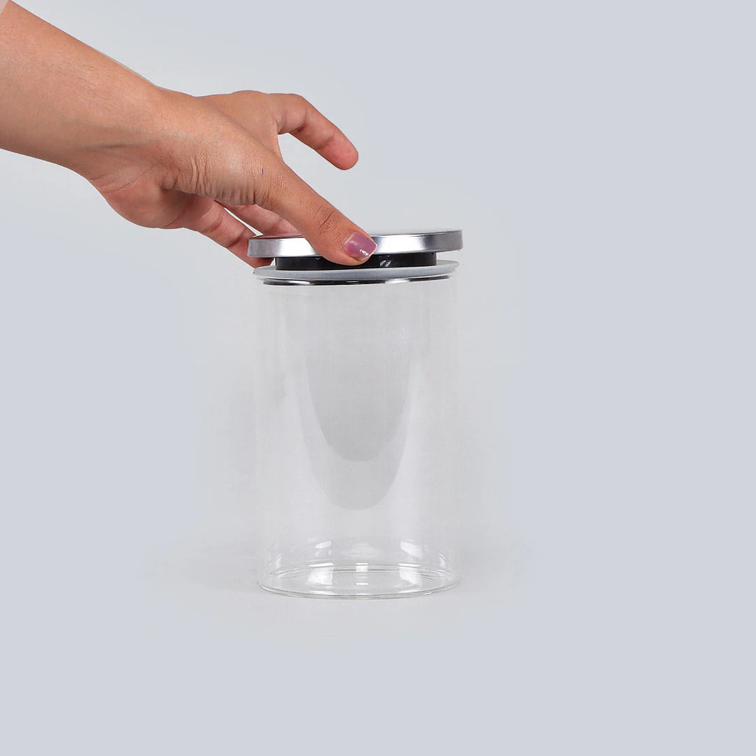 Classic Borosilicate Round Glass Air Tight Jar 1000ml - Image 3