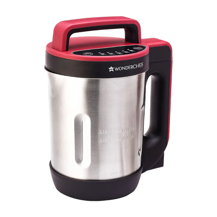 NEO Automatic Soup Maker | 1.0 Litre | 800W Heater | SS Blades & Bowl (Jug) | Soup in just 20 mins | 2 Years Warranty | Red & Black - Image 7