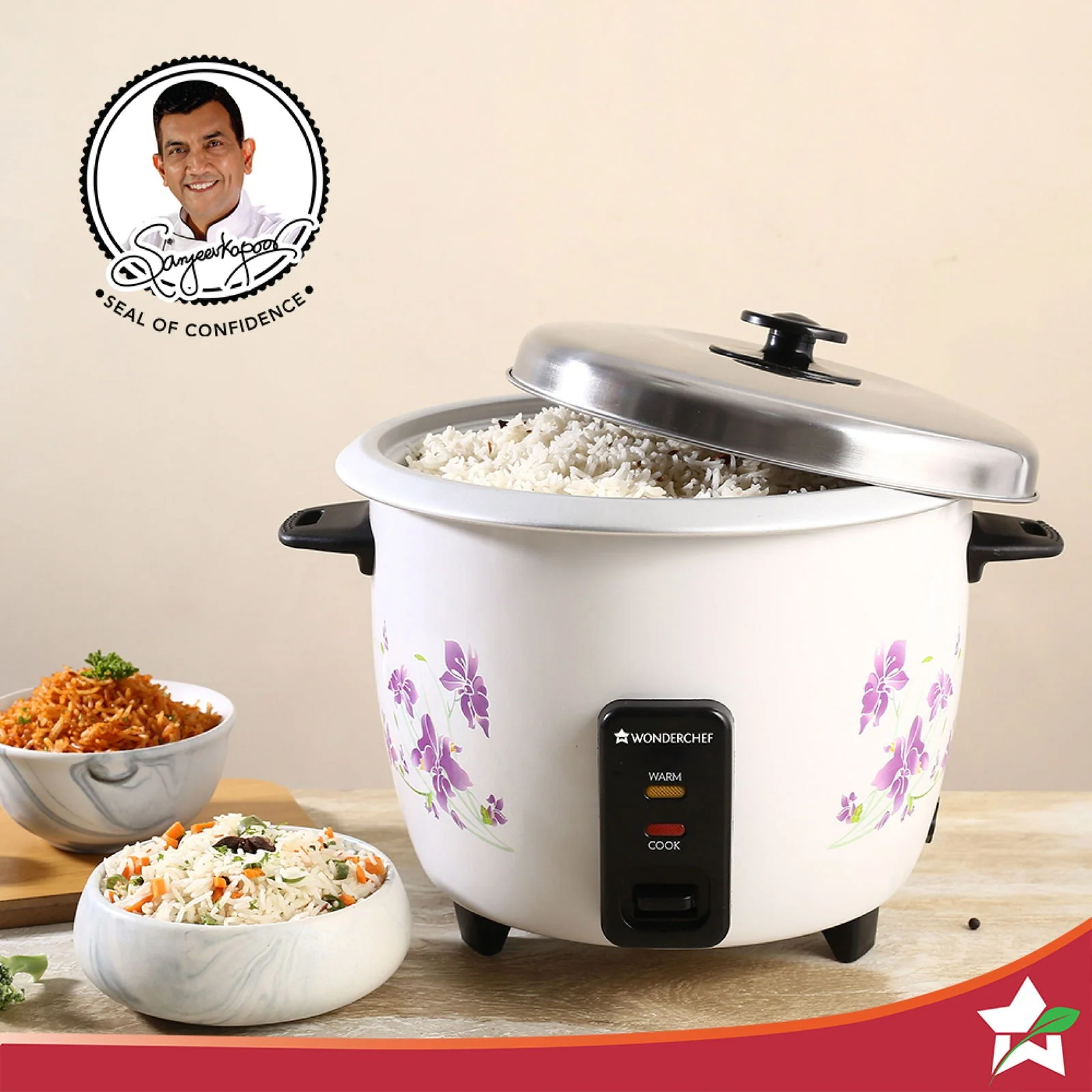 Nutri Cook Rice Cooker with Single Bowl, 1.8 Litres, 2 Years Warranty - Image 3