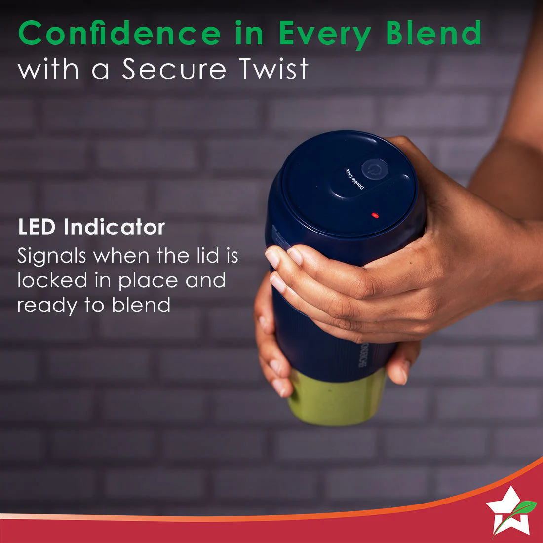 Nutri-Cup Portable Blender | USB Charging | Smoothie maker | SS Blades | Battery Operated Rechargeable Blender | 300ml | Compact Size | Blue - Image 7