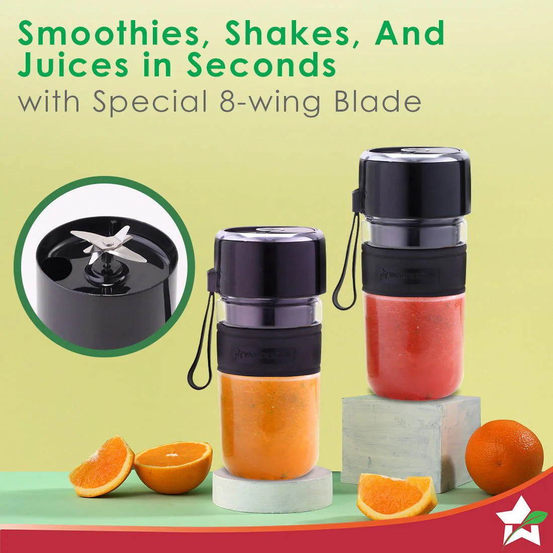 Nutri-cup Zip Portable Blender | 350ml | Blend & Sip with Flip Top Sipper Lid | For Smoothies, Juices, Shakes, Coffee | 2000 mAh Battery | 20 Blending Cycles in One Charge | Type C Charging | Black - Image 4