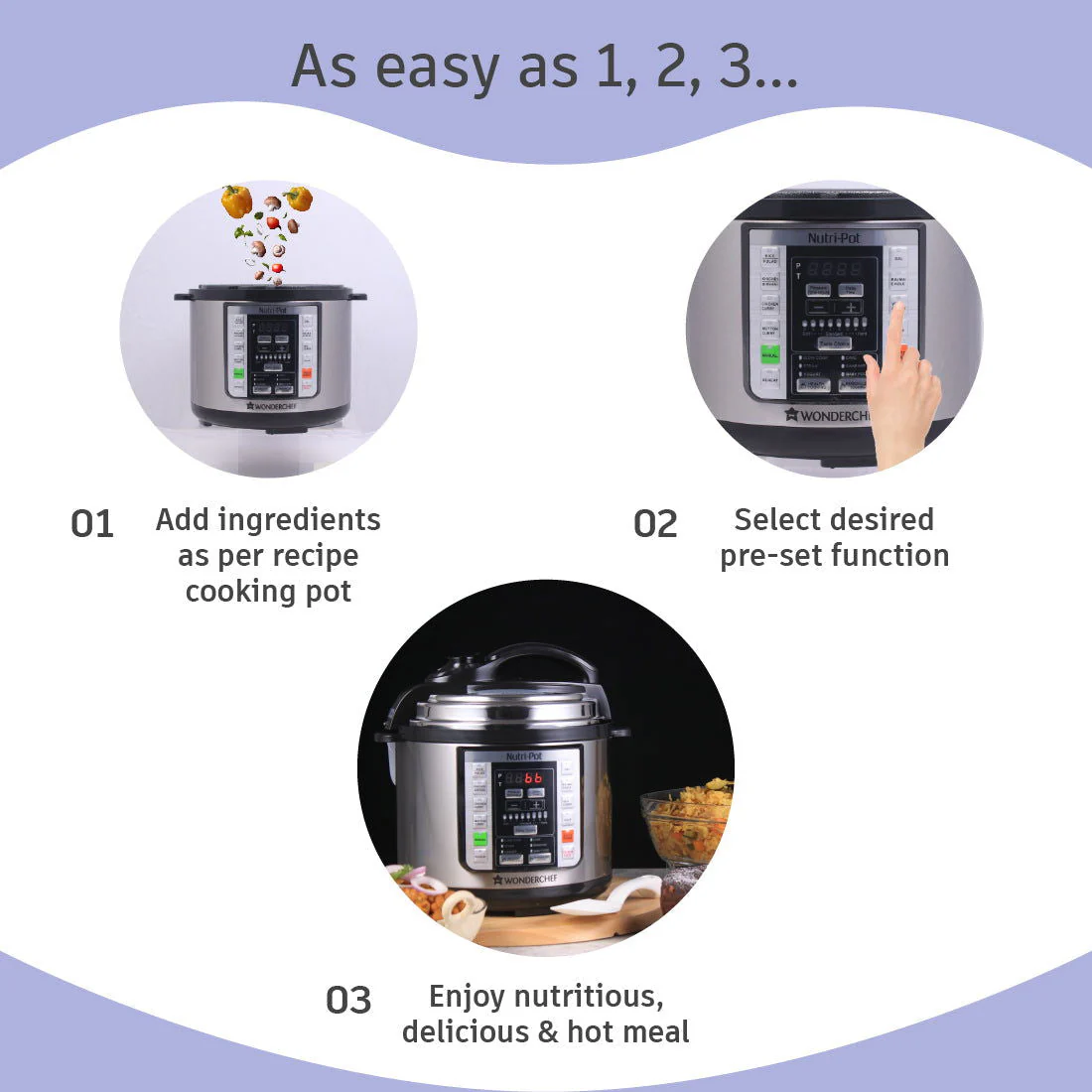 Nutri-Pot 3L Electric Pressure Cooker with 7-in-1 Functions - Image 4