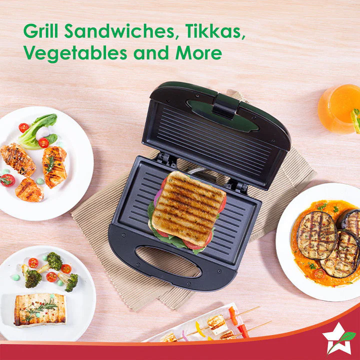 Prato Plus Griller Auto Temp Control, LED indicator | 800 W | Non-stick Coated Plates | Oil Free Toasting| Easy to Clean| 1 Year Warranty - Image 7