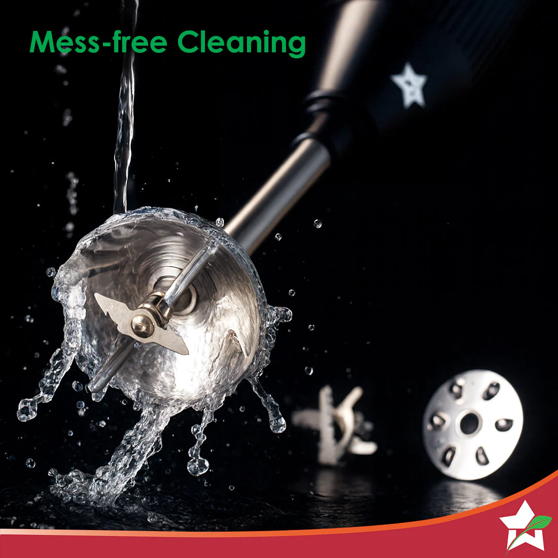 Prima Plus Electric 250W Hand Blender | Portable | Hot & Cold Blending | Food Grade SS Blades | 2 Speed Button | 3 Removable Blades for Blending, Whisking, Chopping | Make Puree, Baby Food, Soup, Smoothie | Wall Mount Holder | 2 Years Warranty | Black - Image 9