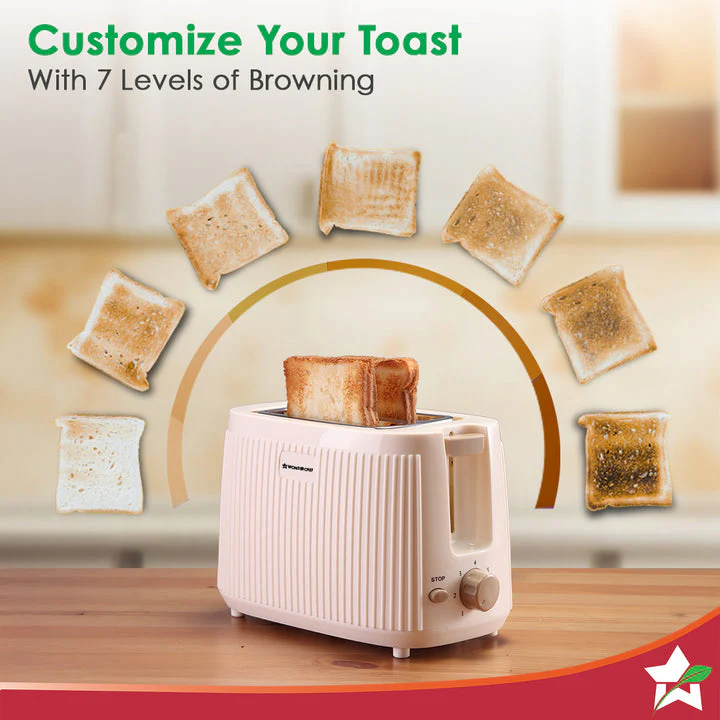 Regalia 2-Slice Pop-up Toaster with Lid Cover, 7 Browning Options for Golden Crispy Bread Toasts, Mid-Cycle Cancel Function, Slide-out Crumb Tray, 2-Yr Warranty, Ivory, Electric Toaster - Image 3