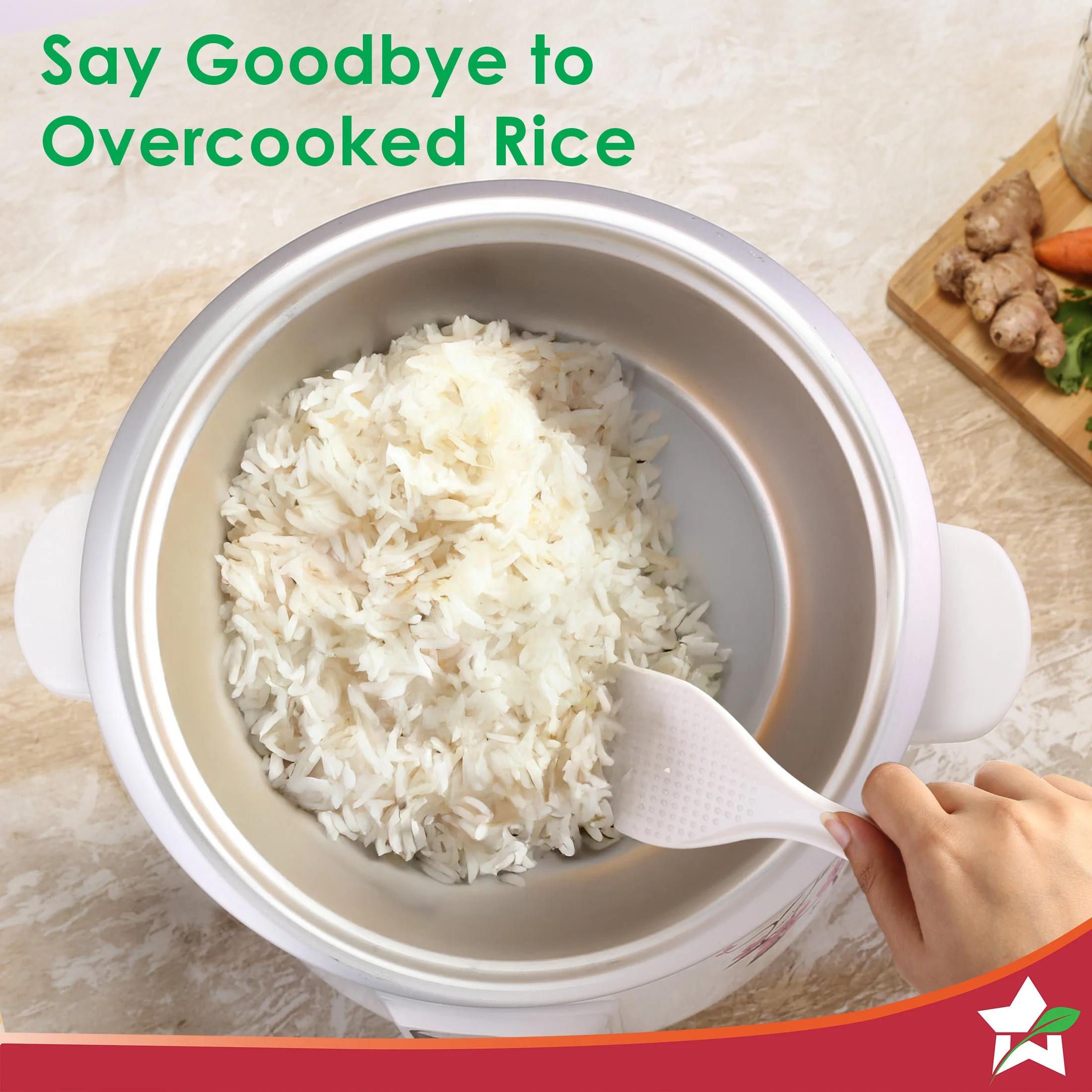 Regalia Electric Rice Cooker | 1.8 L, 700W | Non-stick Bowl Serves 4-6 | Keep Warm Function | Uniform Cooking | Steam Veggies, Make Pulao, Khichdi, Momos | 2-Year Warranty - Image 3