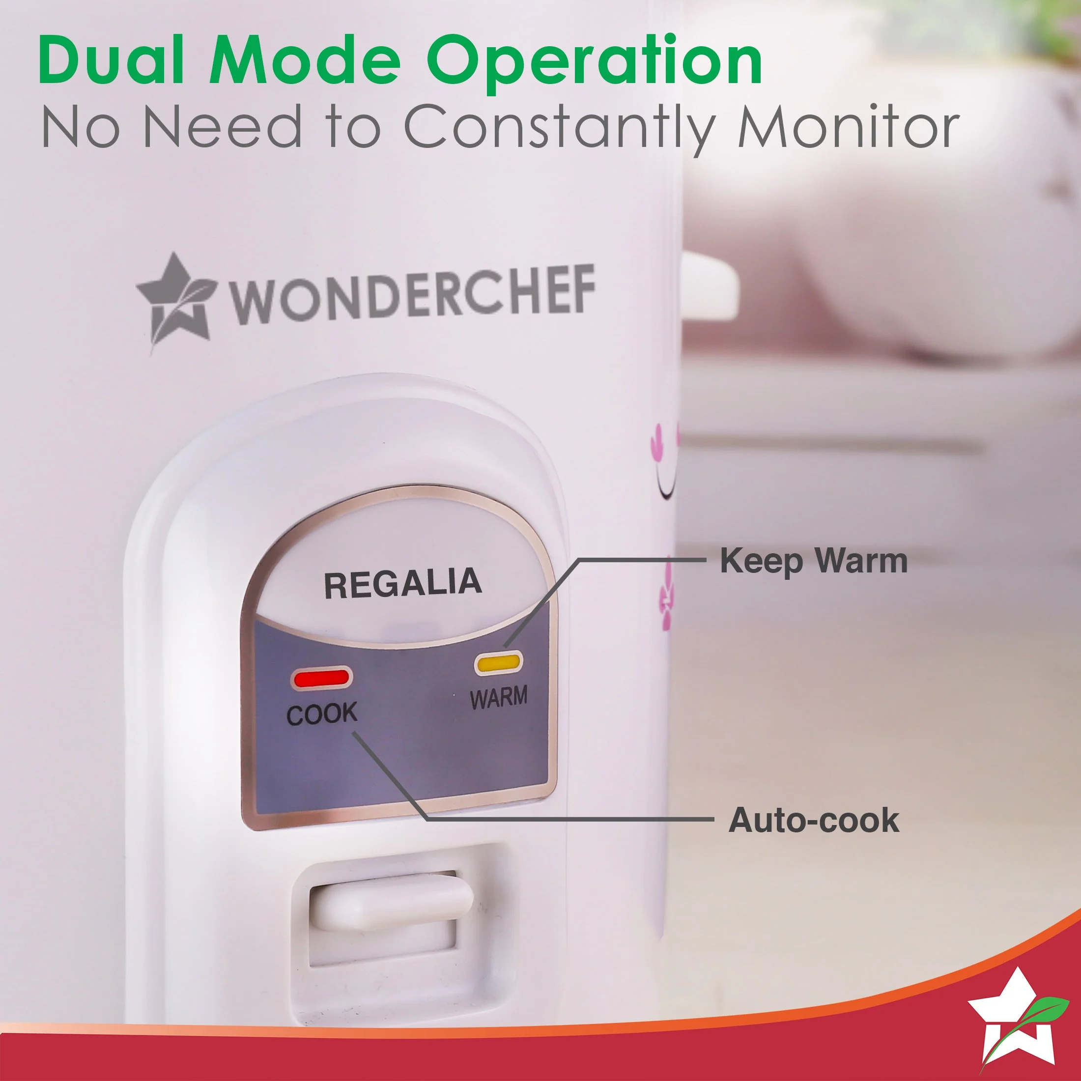 Regalia Electric Rice Cooker | 1.8 L, 700W | Non-stick Bowl Serves 4-6 | Keep Warm Function | Uniform Cooking | Steam Veggies, Make Pulao, Khichdi, Momos | 2-Year Warranty - Image 4