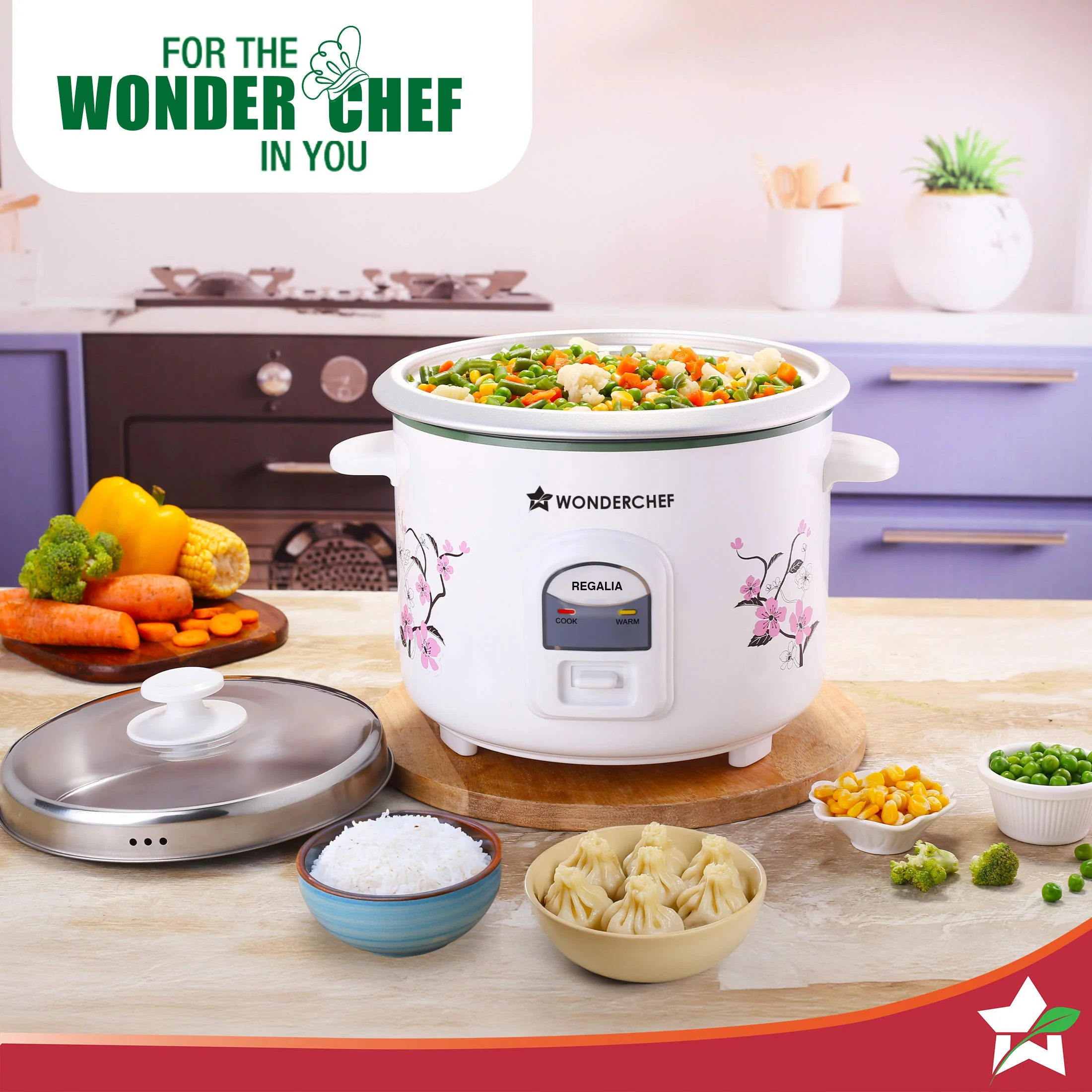 Regalia Electric Rice Cooker | 1.8 L, 700W | Non-stick Bowl Serves 4-6 | Keep Warm Function | Uniform Cooking | Steam Veggies, Make Pulao, Khichdi, Momos | 2-Year Warranty - Image 7