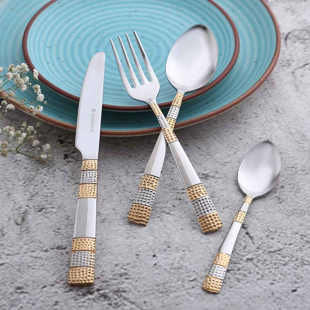 Roma Cultery Gift Set - Gold Plated - Set of 24 - Image 3