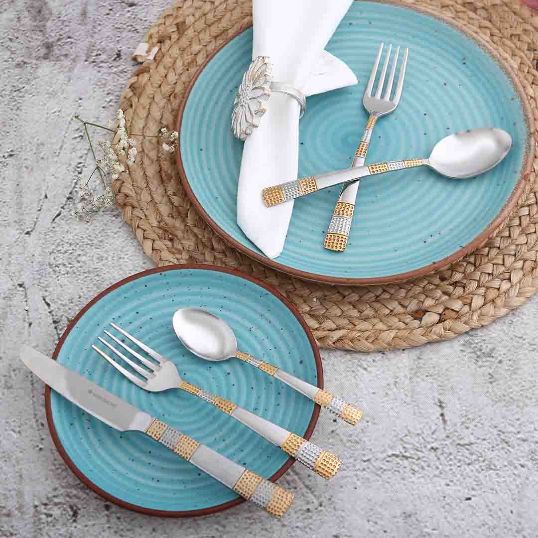 Roma Cultery Gift Set - Gold Plated - Set of 24 - Image 4