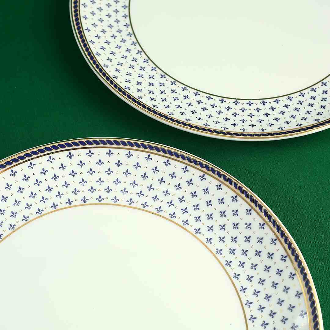 Sicilia Fine Bone China 10" Dinner Plate - Royal Blue - Set of 2 Pcs - Image 3