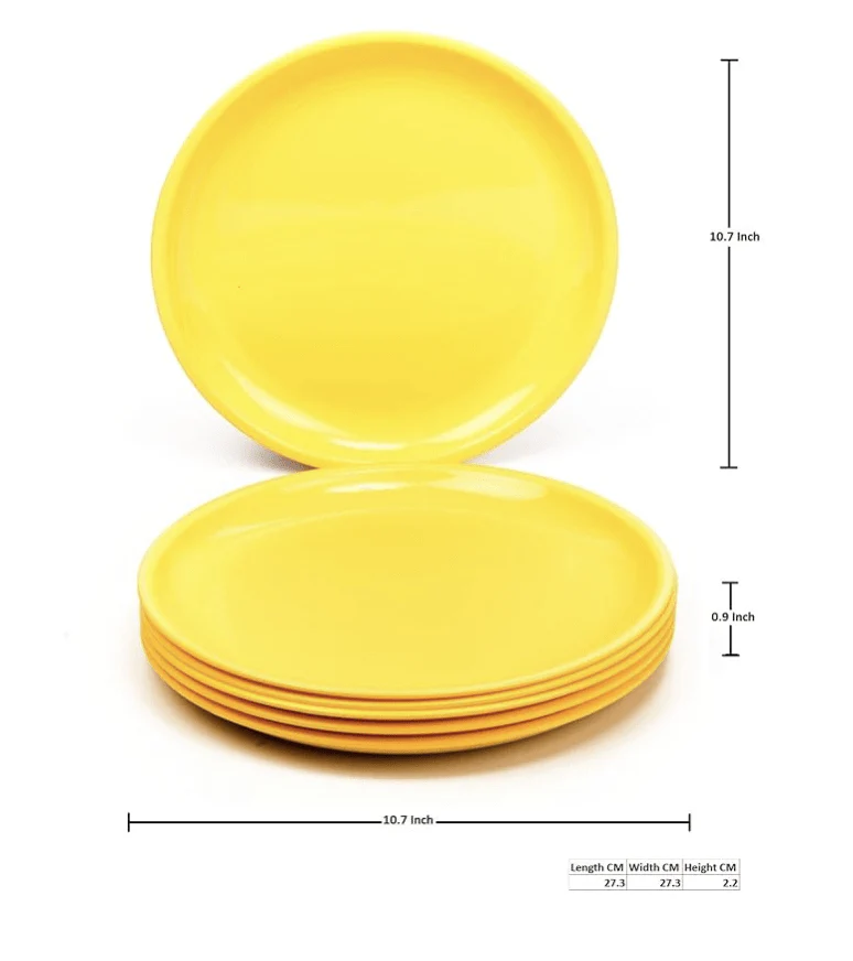 Signoraware Round Plastic Full Plate Set, Set of 3 or 6 - Image 3
