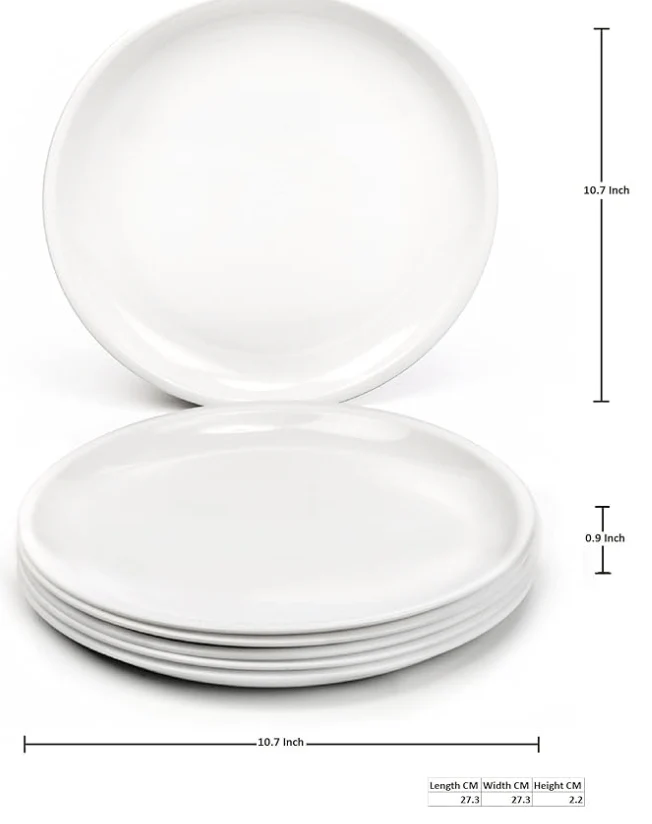 Signoraware Round Plastic Full Plate Set, Set of 3 or 6 - Image 4