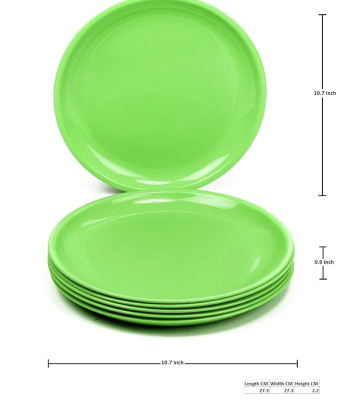 Signoraware Round Plastic Full Plate Set, Set of 3 or 6 - Image 5