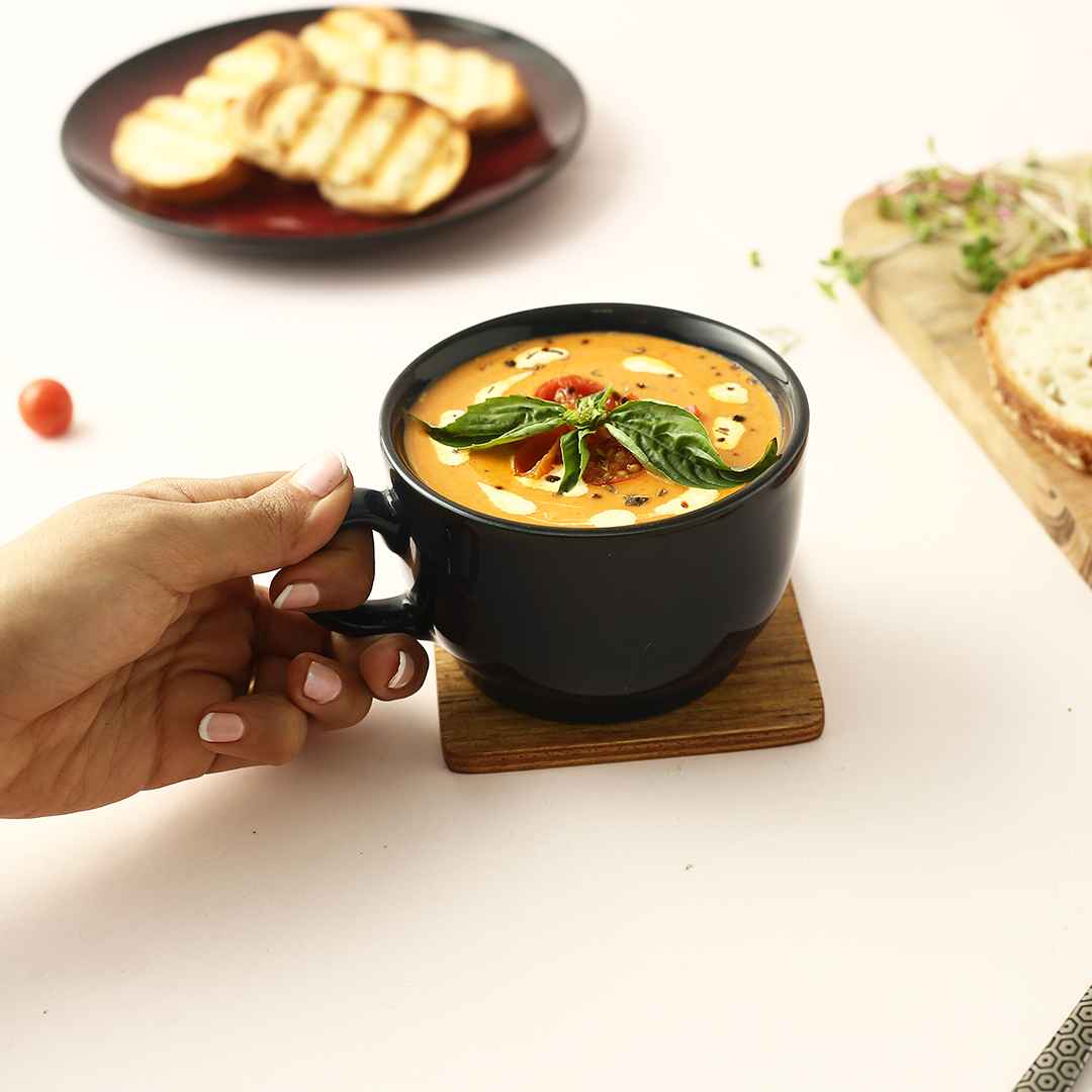 Teramo Navy Blue Glaze Soup Mug Set of 2 - Image 5