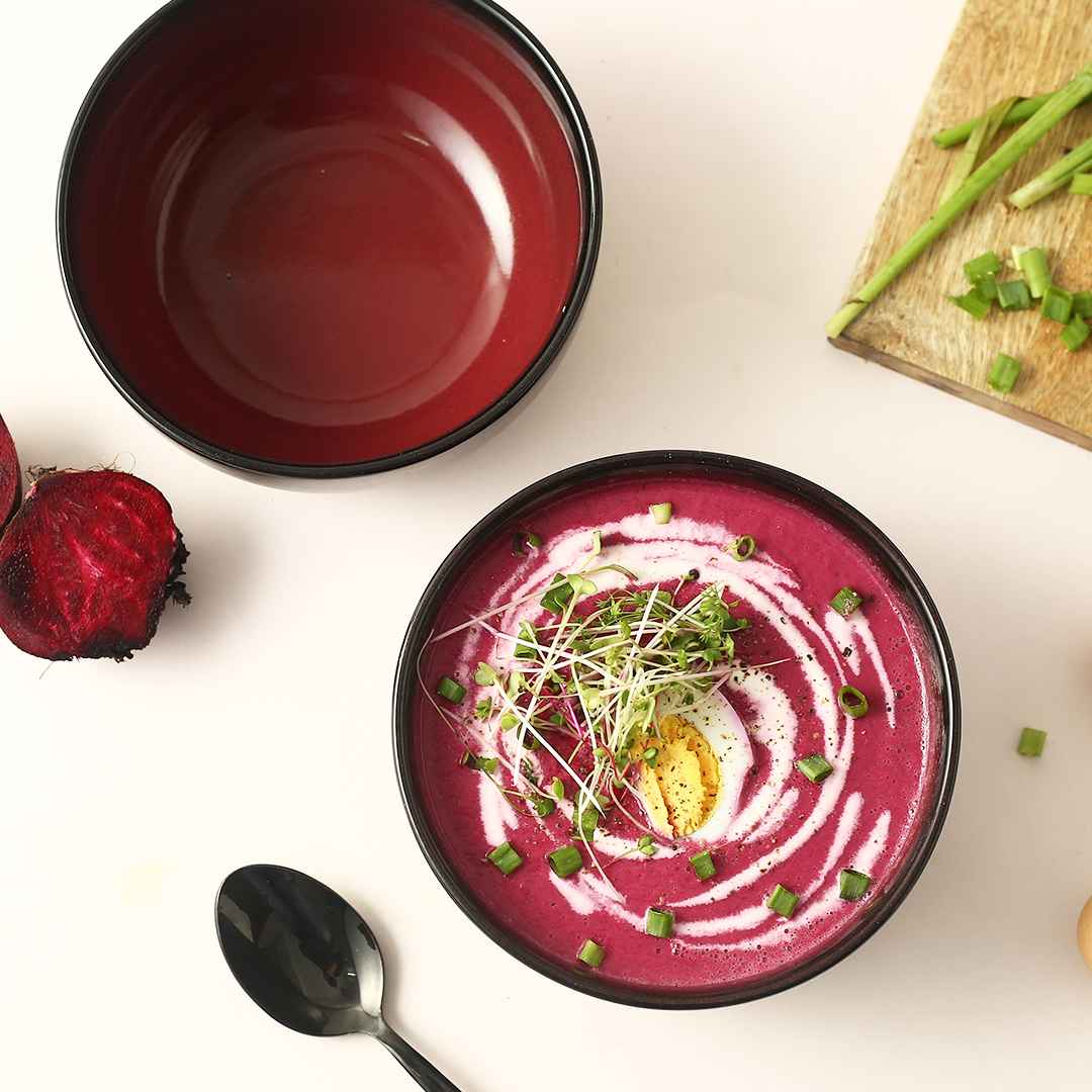 Teramo Red Glaze Serving Bowl 1 pc - Image 3