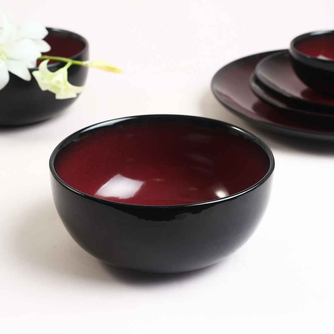 Teramo Red Glaze Serving Bowl 1 pc - Image 6