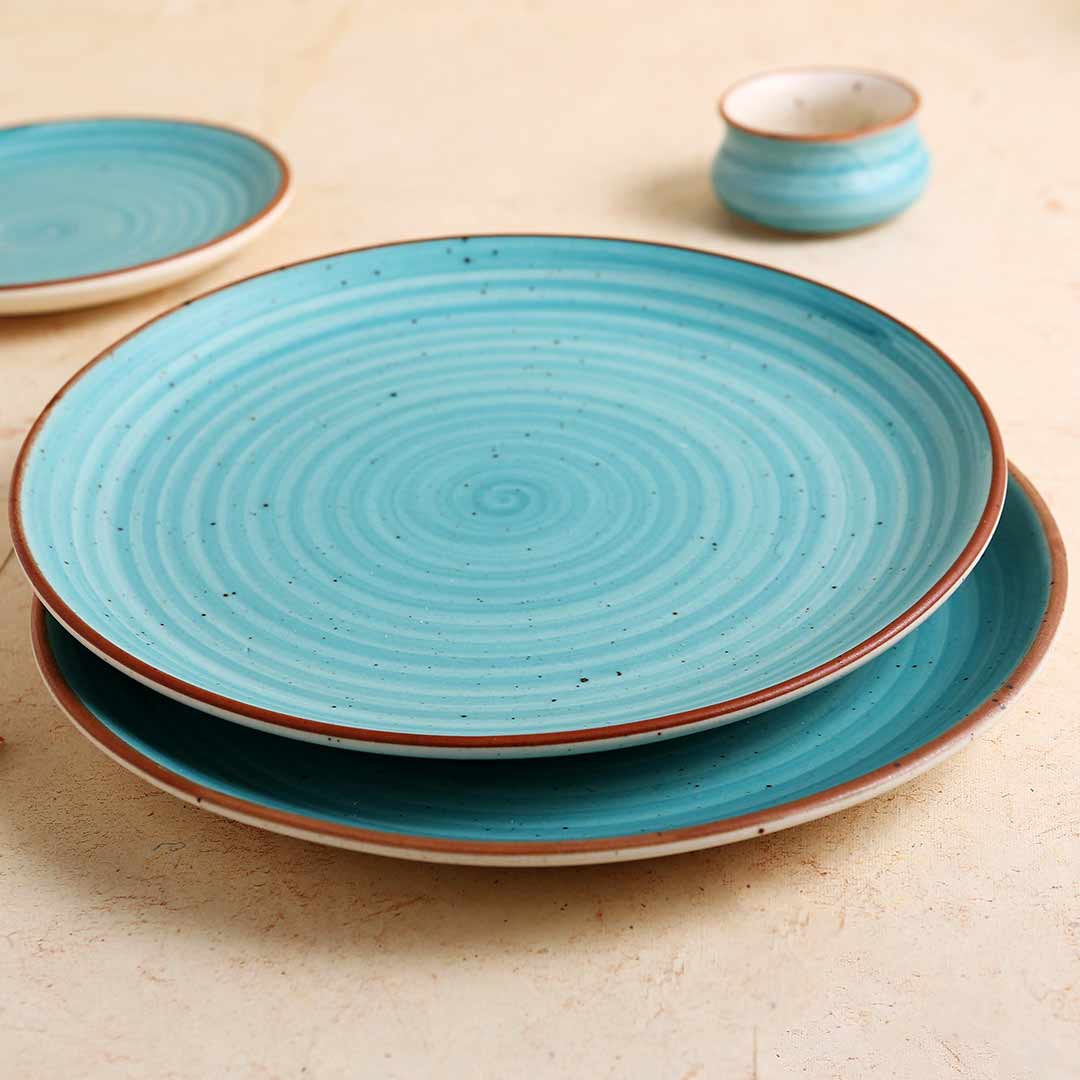 Teramo Stoneware 11" Dinner Plate - Blue (Set of 2) - Image 3
