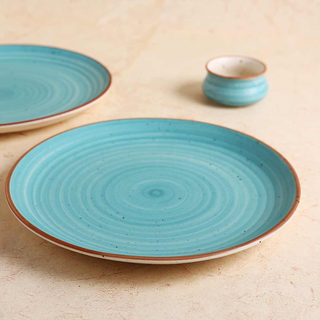 Teramo Stoneware 11" Dinner Plate - Blue (Set of 2) - Image 5
