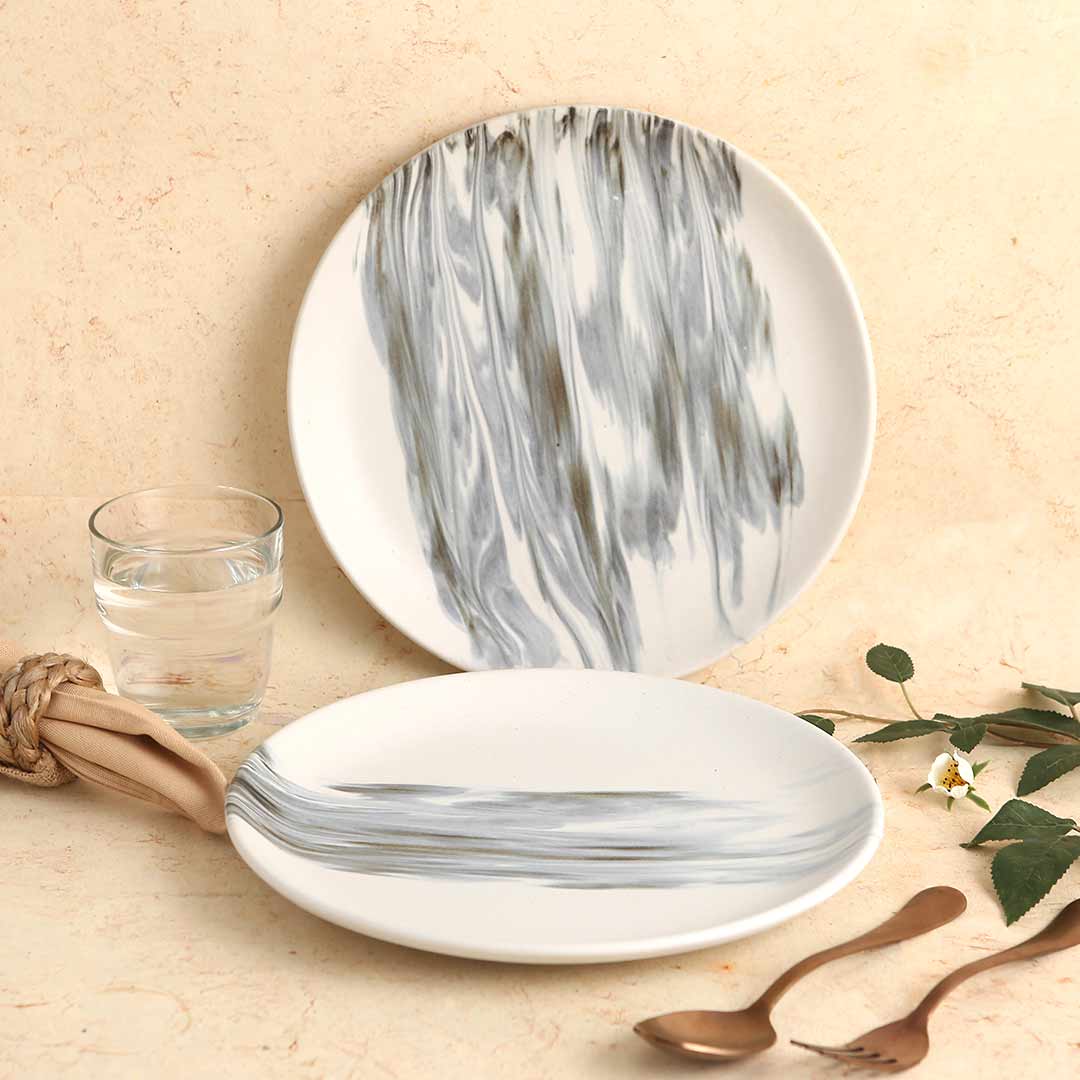 Teramo Stoneware 11" Dinner Plate - Marble White (Set of 2) - Image 6