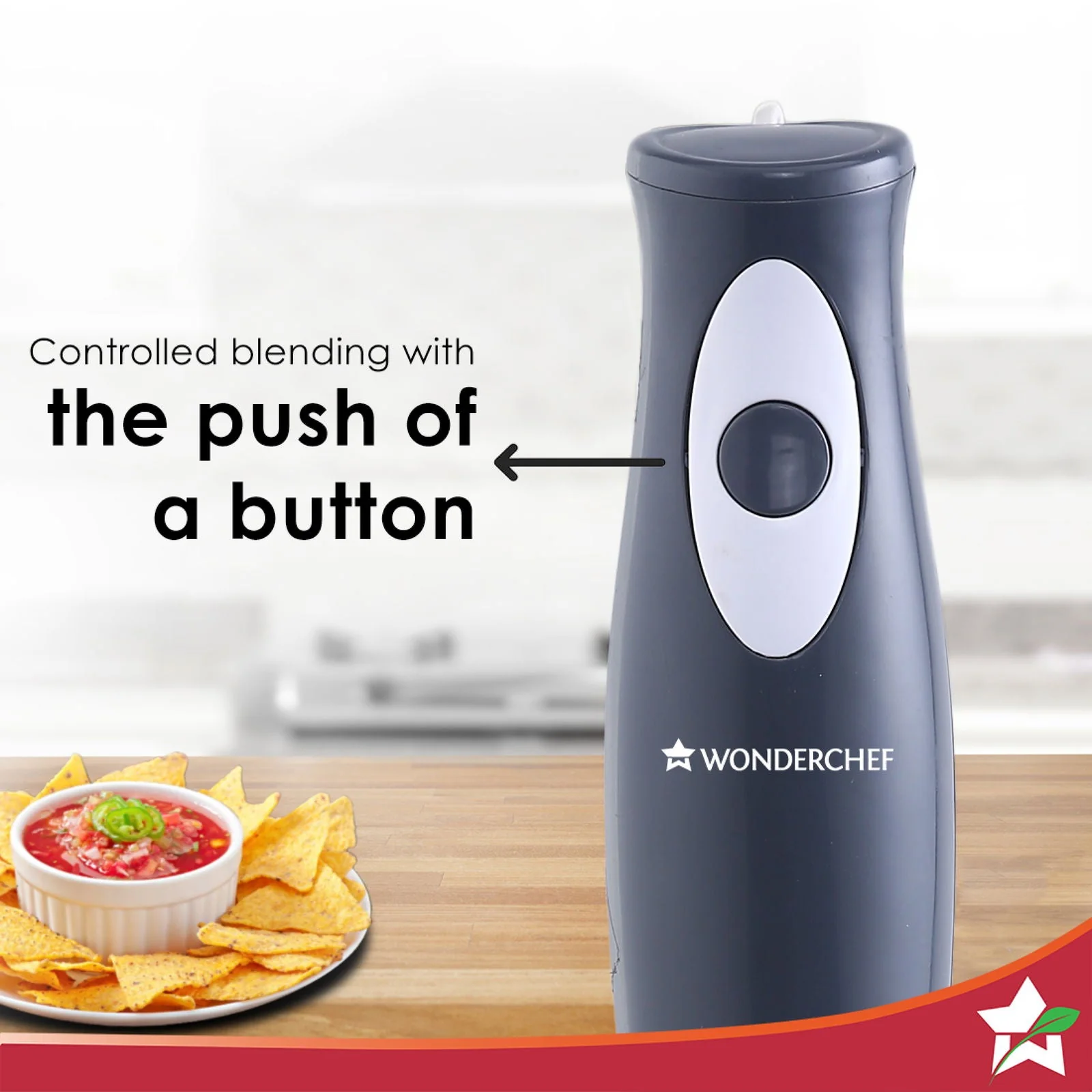 Ultima Plus Electric Hand Blender | Portable I Easy Control Grip | Hot & Cold Blending | 300W Powerful Motor | Single Push Button Operation | Sharp Food Grade Anti Rust Stainless Steel Blades | Detachable stem | 2 Year Warranty | Black - Image 5