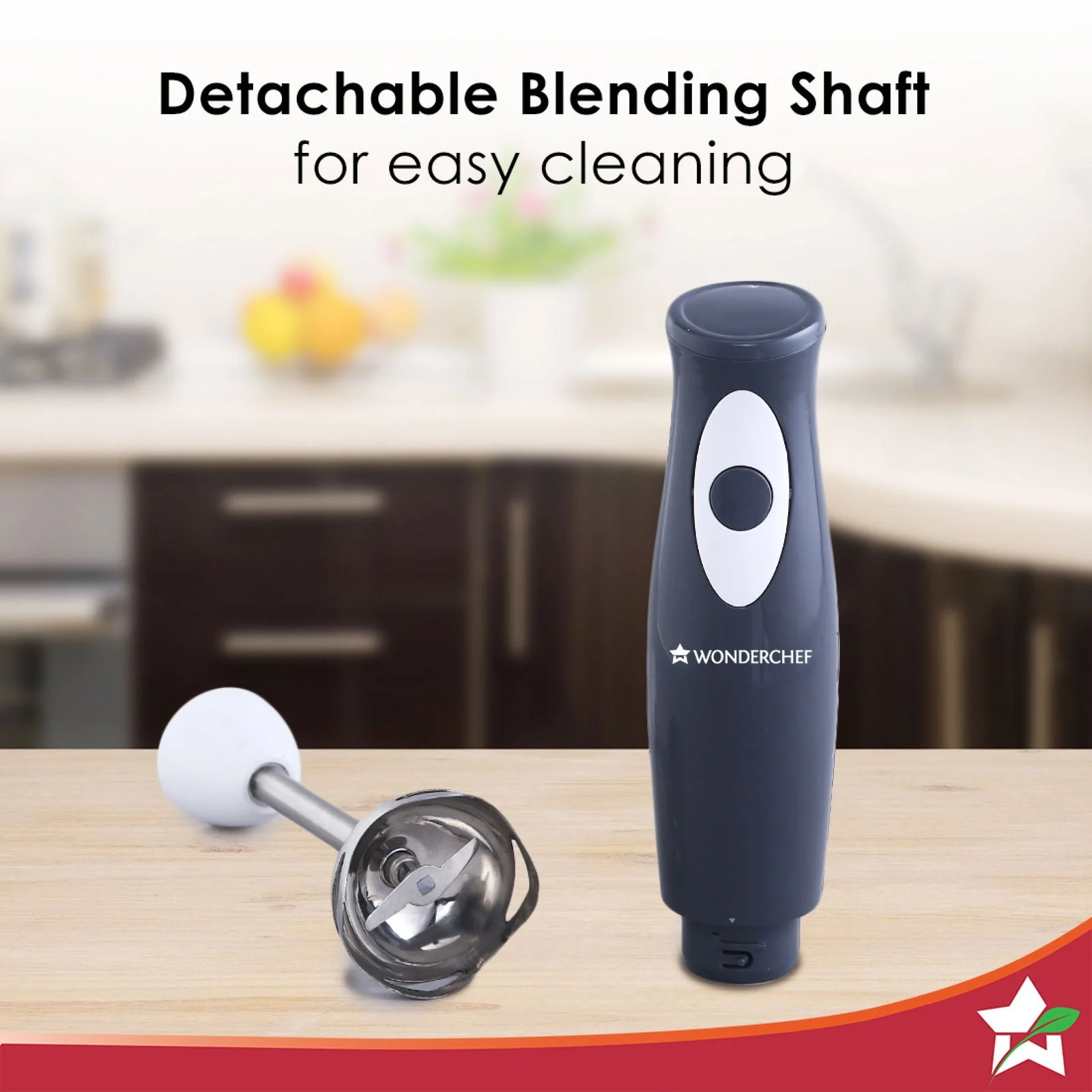 Ultima Plus Electric Hand Blender | Portable I Easy Control Grip | Hot & Cold Blending | 300W Powerful Motor | Single Push Button Operation | Sharp Food Grade Anti Rust Stainless Steel Blades | Detachable stem | 2 Year Warranty | Black - Image 6