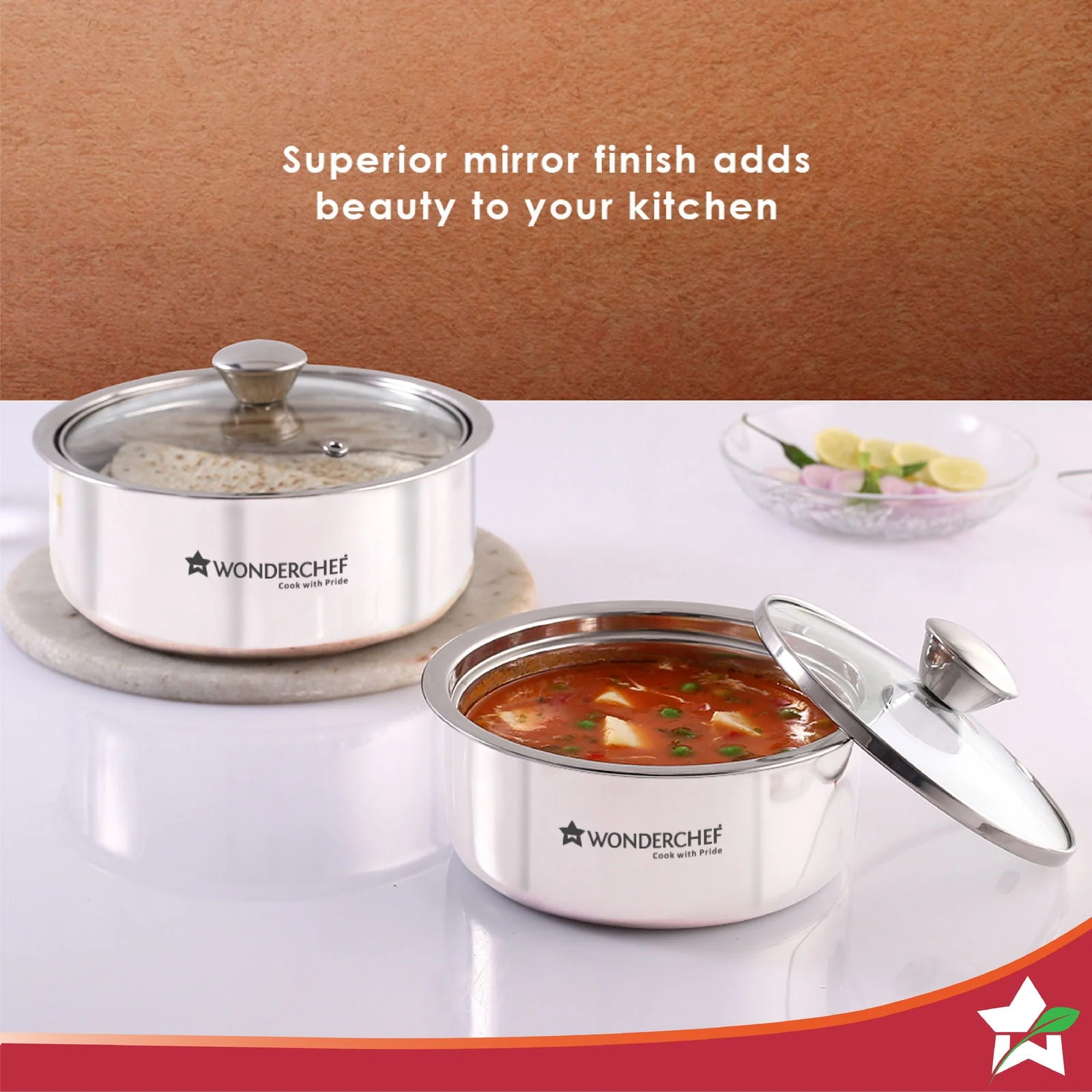 Wonderchef Austin Serving Casserole with Lid Set of 2pc - Image 3