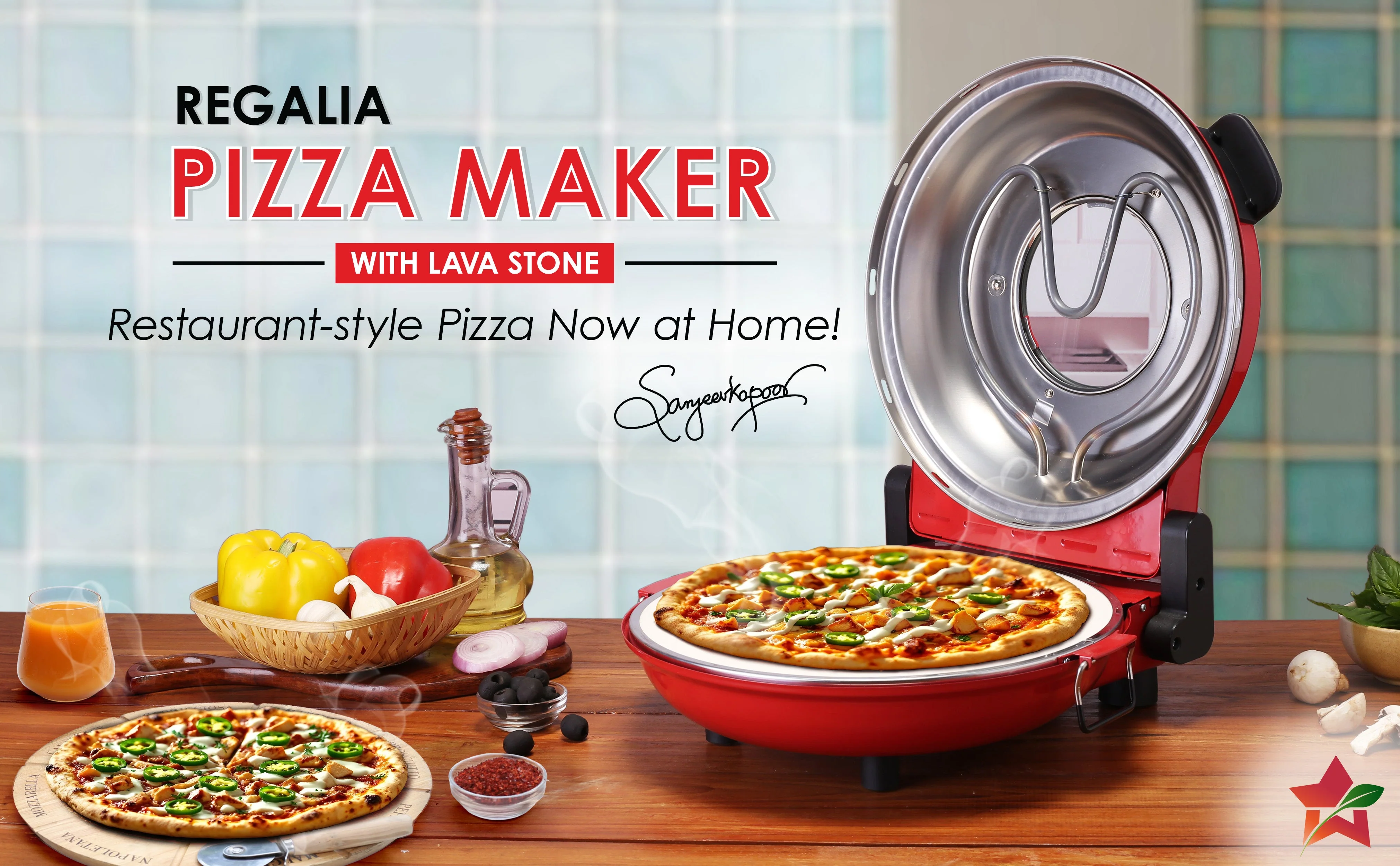 Wonderchef Regalia Pizza Maker | Crispy Pizzas in 5 Minutes with Rapid Cooking over 450°C | Wood-Fired Pizza-Like Taste | Lava Stone Base for Golden Crust | 1200W, 12-in Diameter | 2-Year Warranty - Image 17